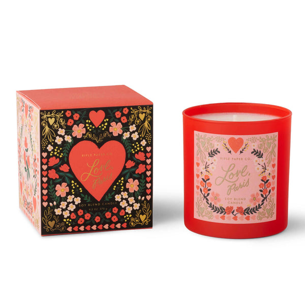 Rifle Paper Co - Love, Paris 9 oz Glass Candle