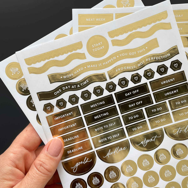 Blush And Gold - Planner Sticker Pack (3 sheets)