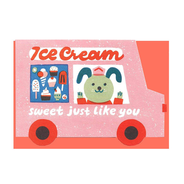 The Printed Peanut - Ice Cream Van Die Cut Birthday Card