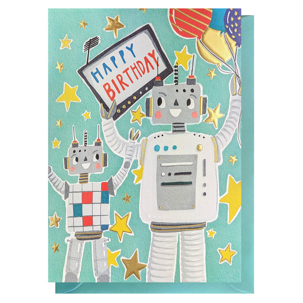 Louise Tiler Birthday Robots Card