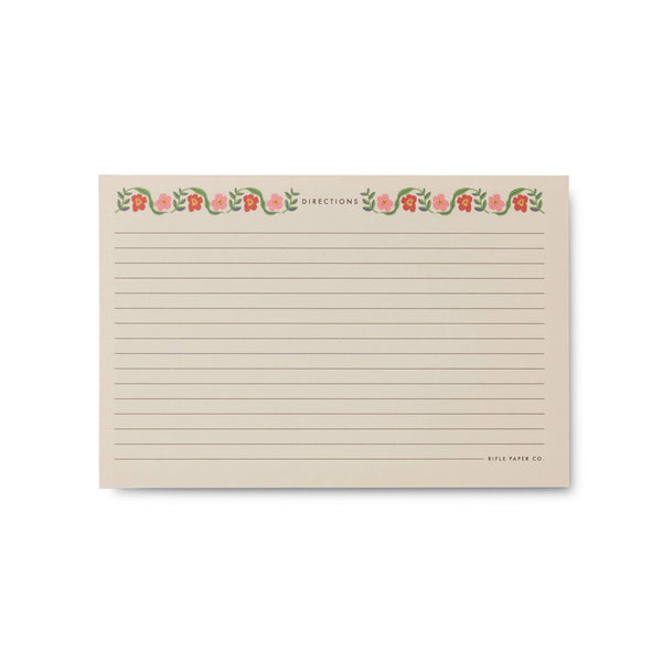 Rifle Paper Co. - Pack of 12 Cherry Farm Recipe Cards