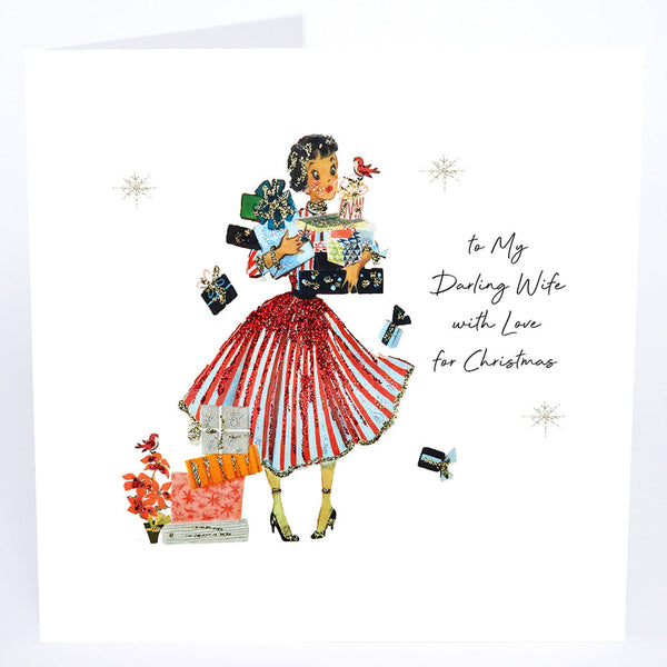 Five Dollar Shake To My Darling Wife Christmas Card (Large)