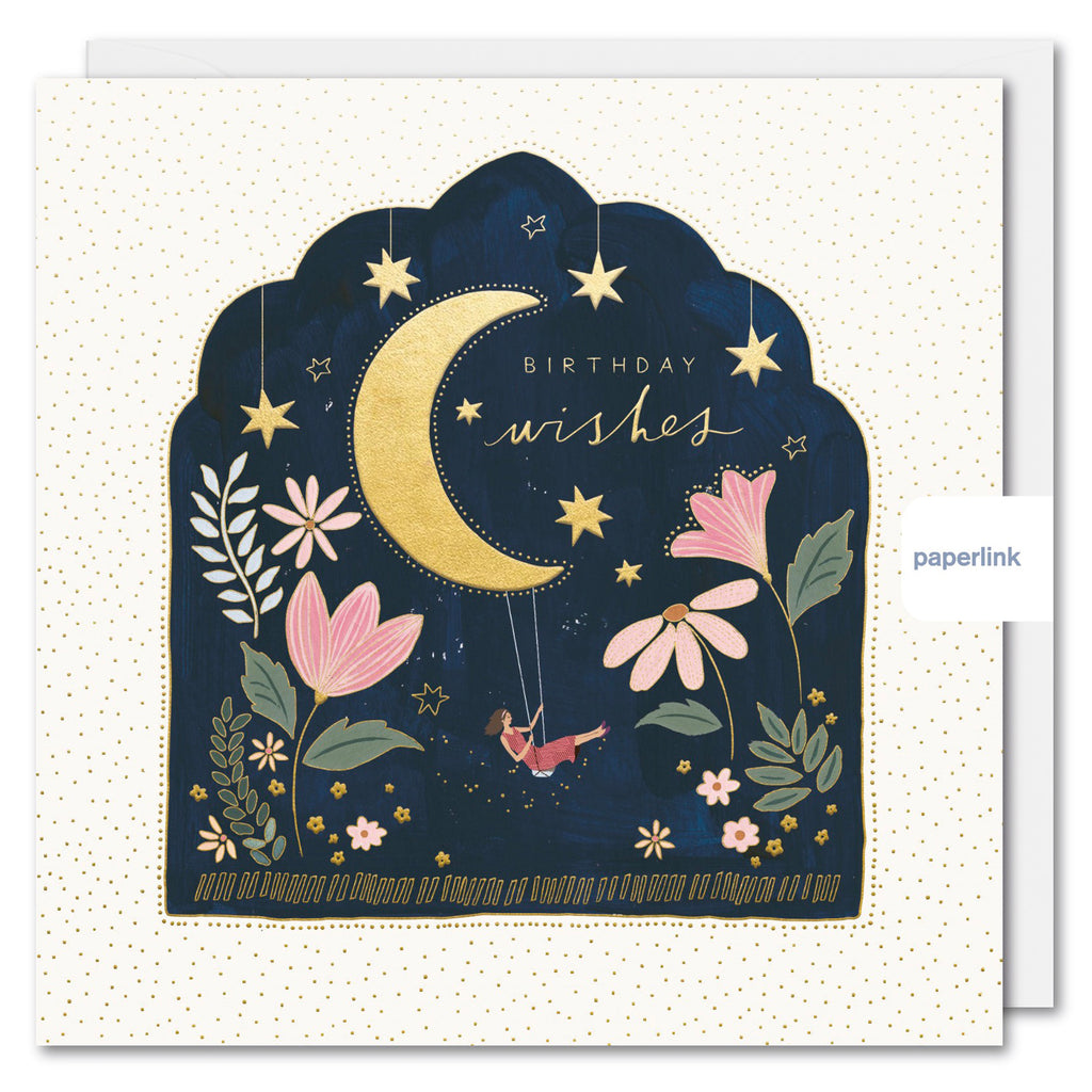 Paperlink - Orelia - Moonlight Birthday Card