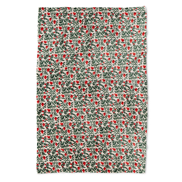 Floral patterned fabric on a white background