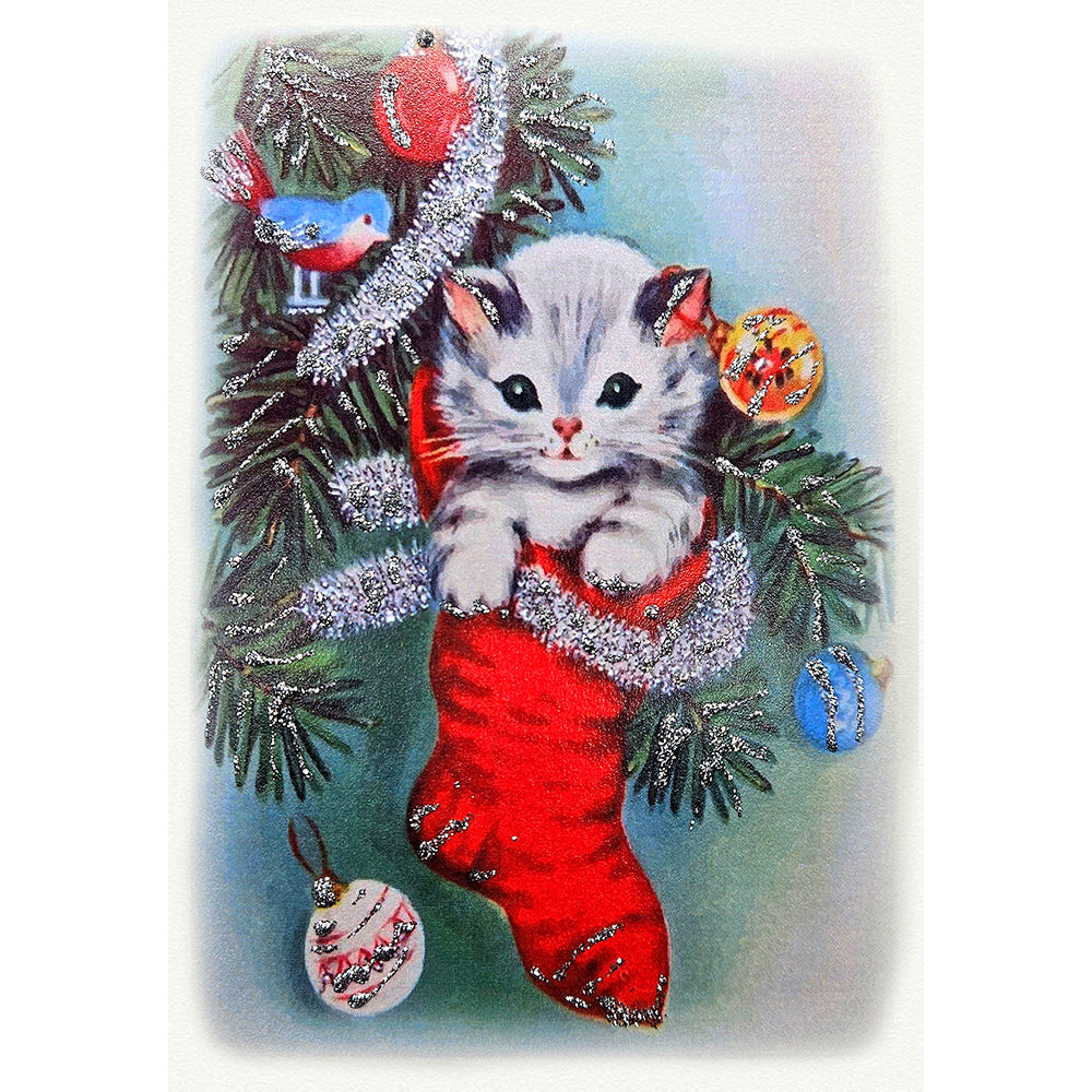 Counting Stars Kitten in Stocking Christmas Card Box Set
