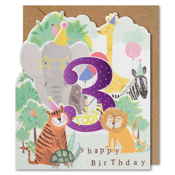 Paperlink Hopscotch 3rd Birthday Card
