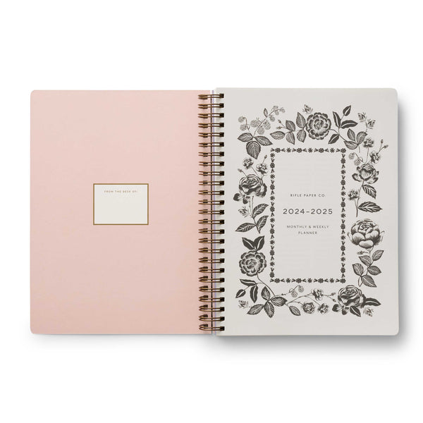 Rifle Paper Co. 17 Month 2024-2025 Academic Softcover Planner - English Rose