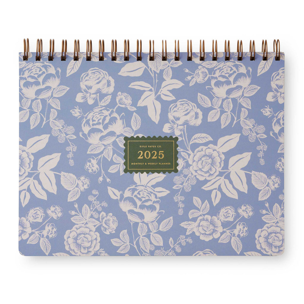 Rifle Paper Co. 2025 12-Month Top Spiral Planner - English Rose