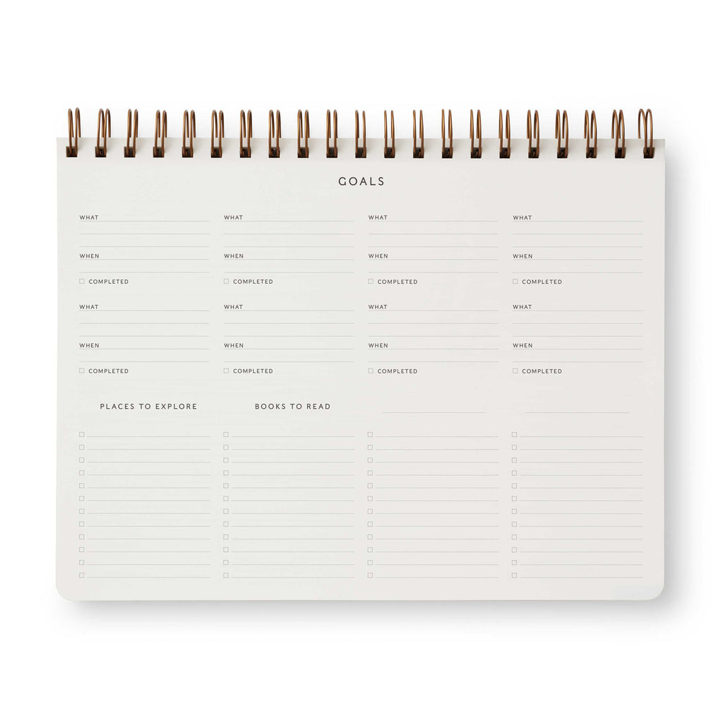 Rifle Paper Co. 2025 12-Month Top Spiral Planner - English Rose