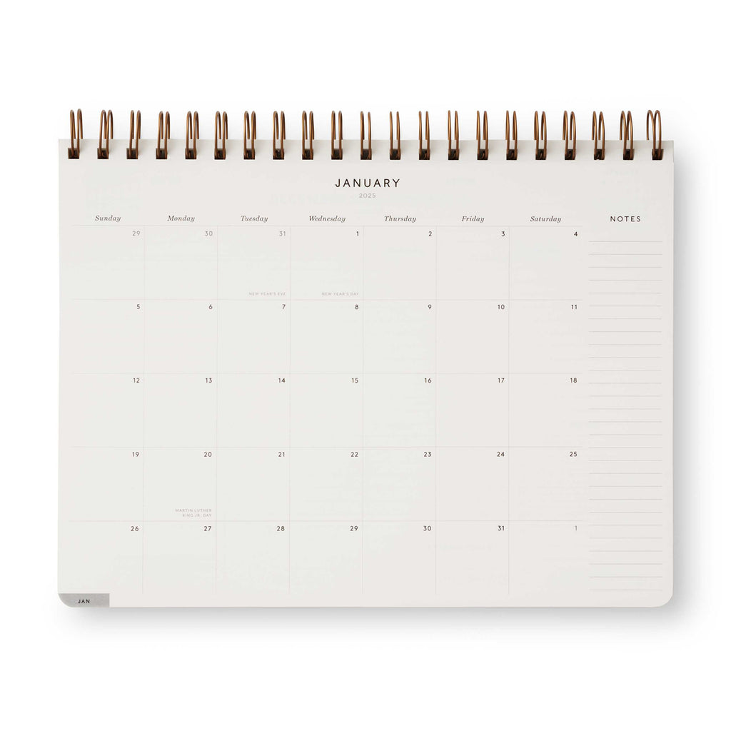 Rifle Paper Co. 2025 12-Month Top Spiral Planner - English Rose