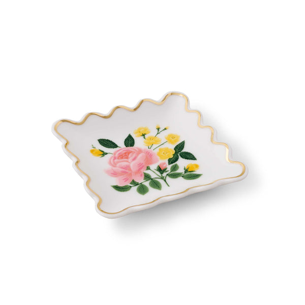 Rifle Paper Co. Ring Dish - Roses Scalloped