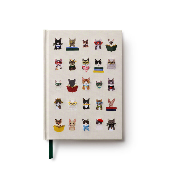 Rifle Paper Co - Studious Cats Embroidered Journal