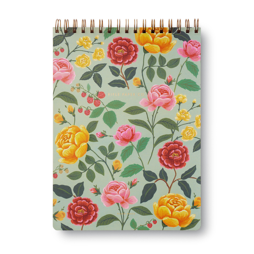 Rifle Paper Co. Large Top Spiral Notebook - Roses