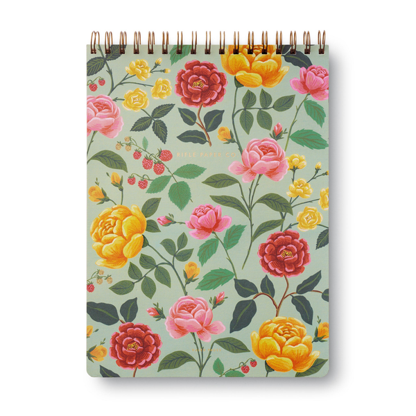 Rifle Paper Co. Large Top Spiral Notebook - Roses