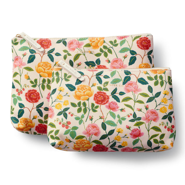 Rifle Paper Co. Zippered Pouch Set - Roses