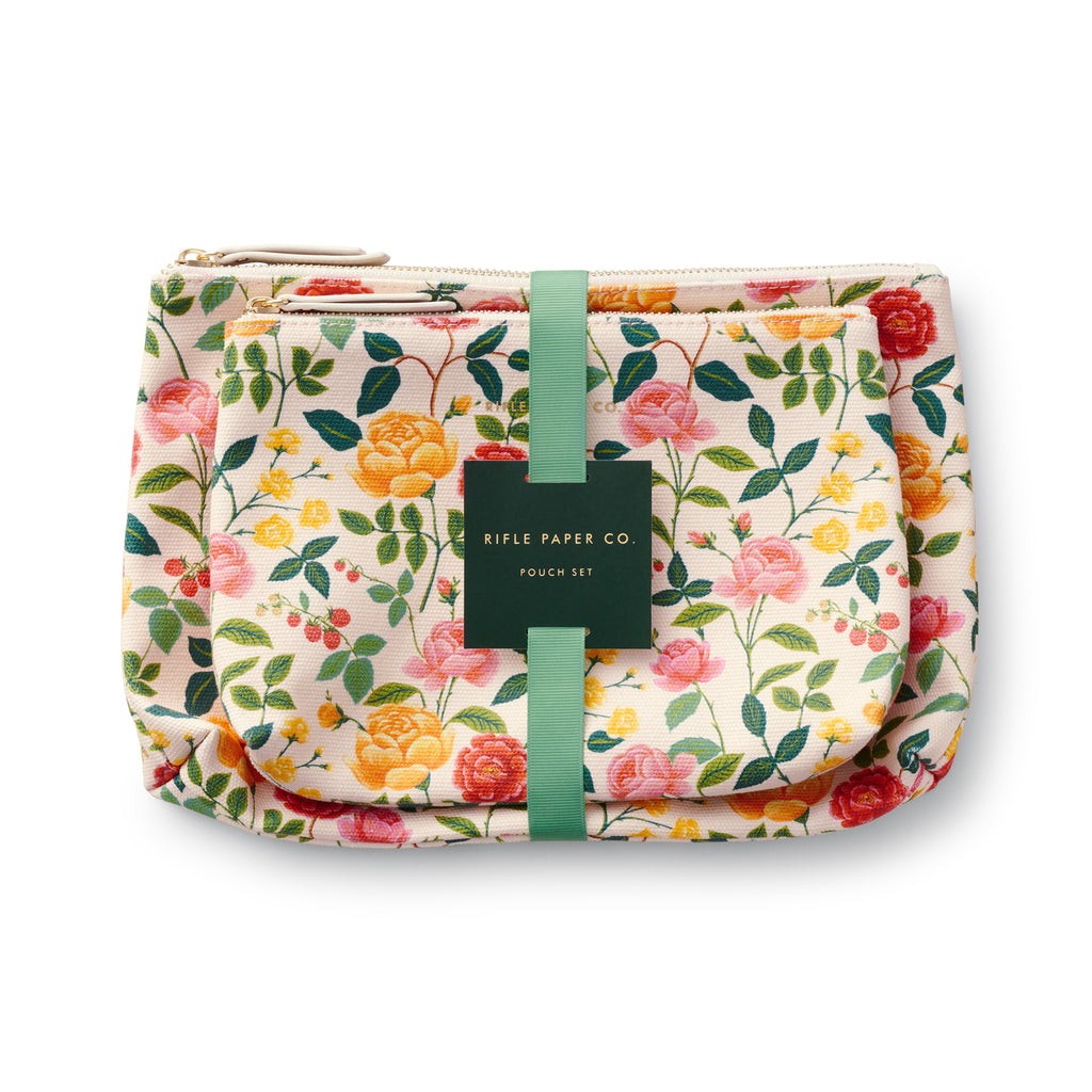 Rifle Paper Co. Zippered Pouch Set - Roses