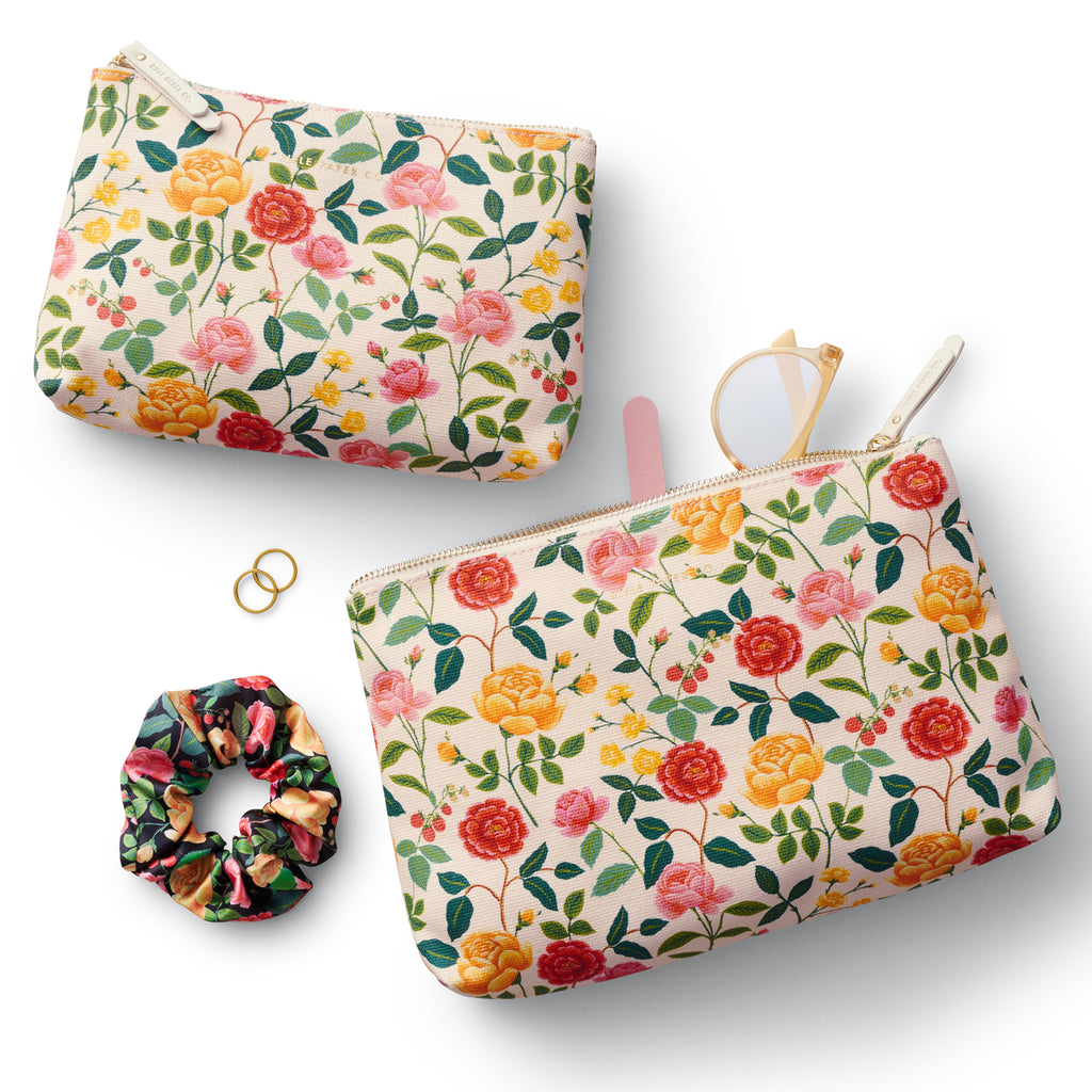 Rifle Paper Co. Zippered Pouch Set - Roses