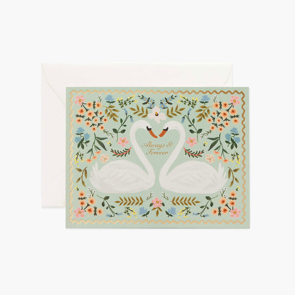 Rifle Paper Co. Always & Forever Swans Card