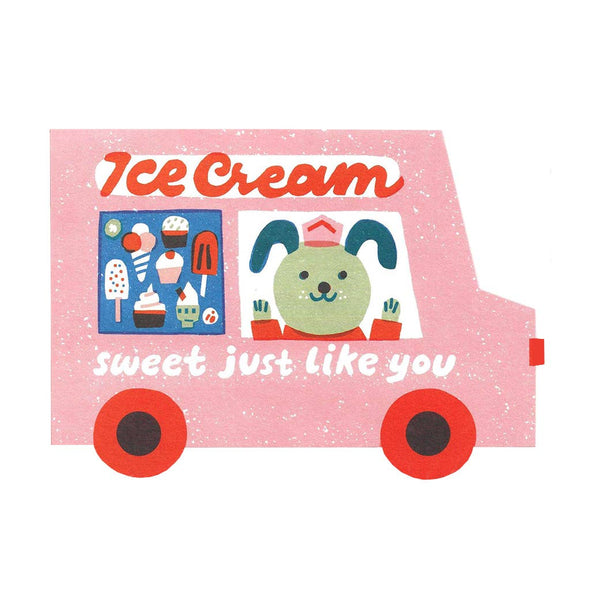 The Printed Peanut - Ice Cream Van Die Cut Birthday Card