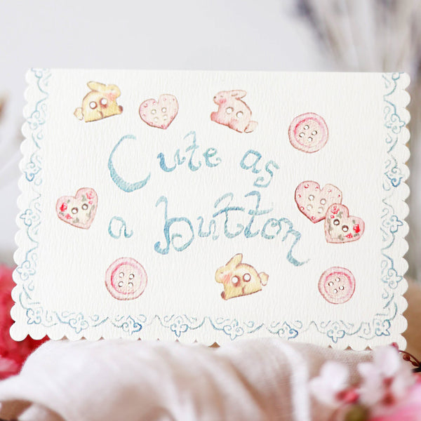 Sophie Amelia Creates - Cute as a Button New Baby Card