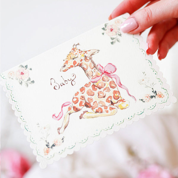 Sophie Amelia Creates - Baby Giraffe New Baby Card