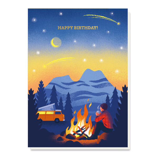 Stormy Knight Under The Stars Birthday Card