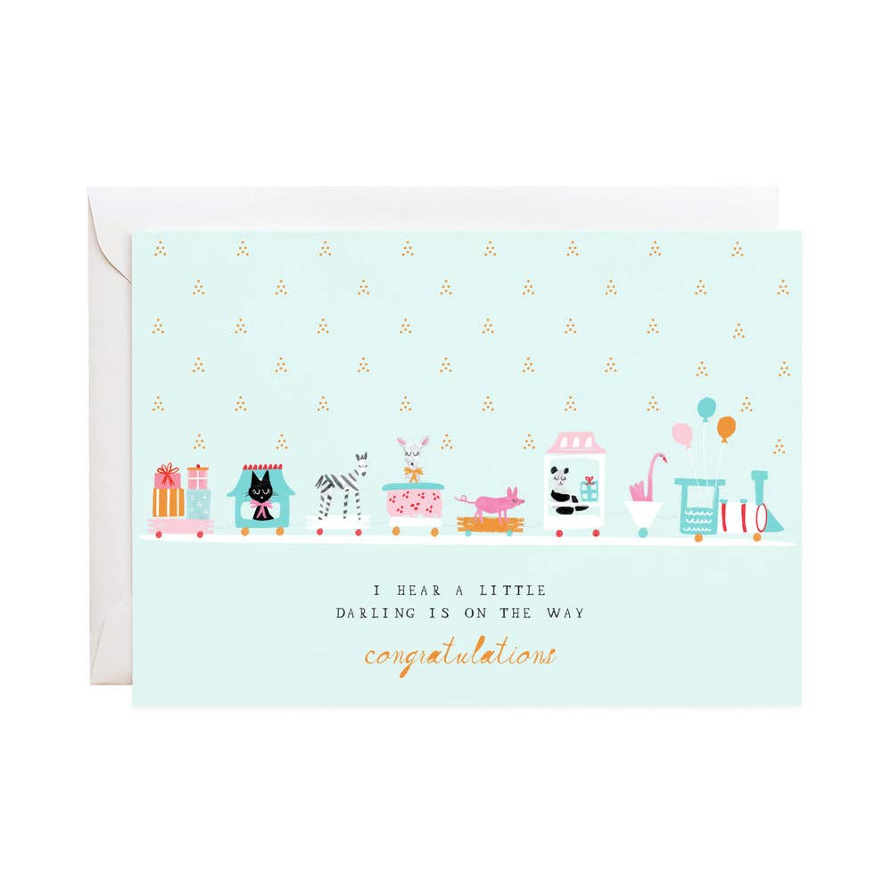 Mr. Boddington's Studio - Choo Choo Train New Baby Card