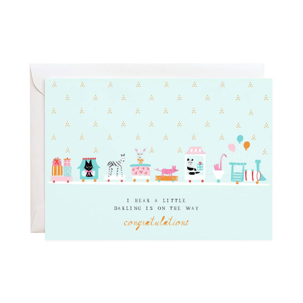 Mr. Boddington's Studio - Choo Choo Train New Baby Card