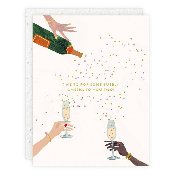Seedlings - Pop Some Bubbly - Wedding + Engagement Card