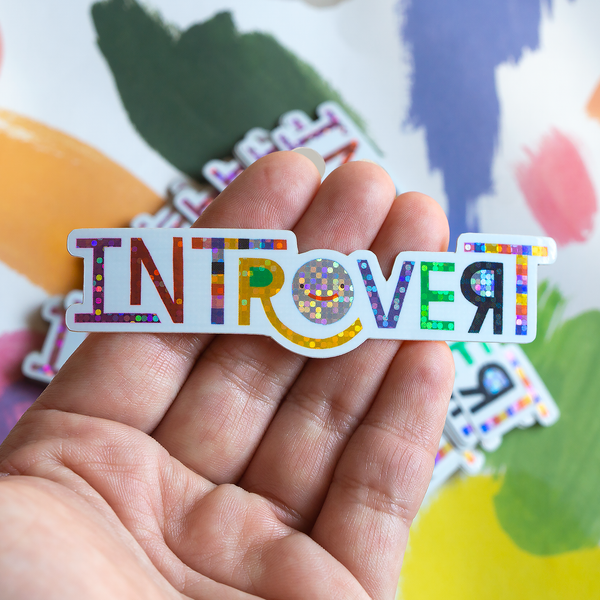 Angelope Design - Introvert Shimmer Vinyl Sticker