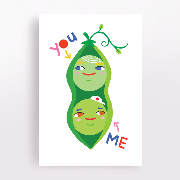 Angelope Design - Peas in a Pod Greeting Card