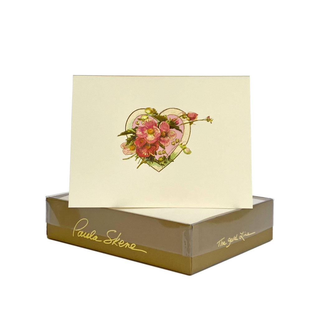 PAULA SKENE DESIGNS - Hearts & Flowers Valentine's Day Card
