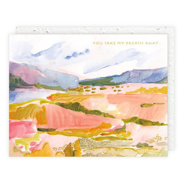 Seedlings - Pink and Blue Desert Birthday Card