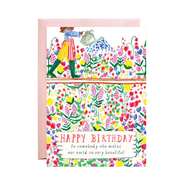 Mr. Boddington's Studio - Happy Birthday Peonies and Roses Card
