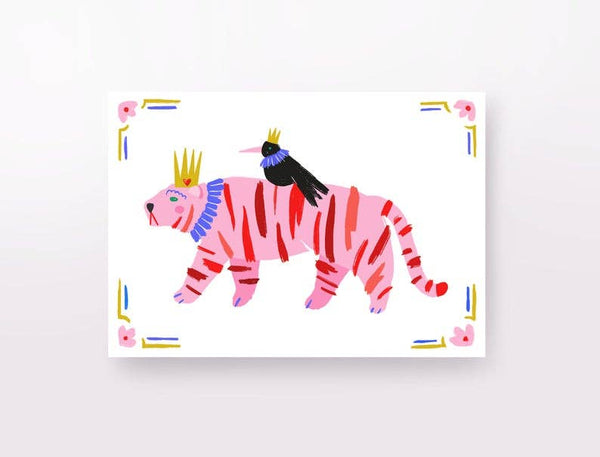 Edit SEO
Angelope Design - Celebration Pink Tiger Greeting Card