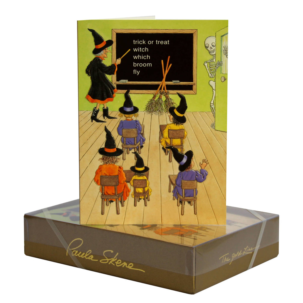 PAULA SKENE DESIGNS - Witch Classroom Halloween Card