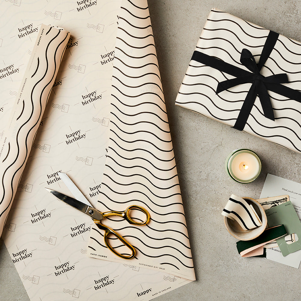 Katie Leamon Birthday Airmail & Wave Gift Wrap
