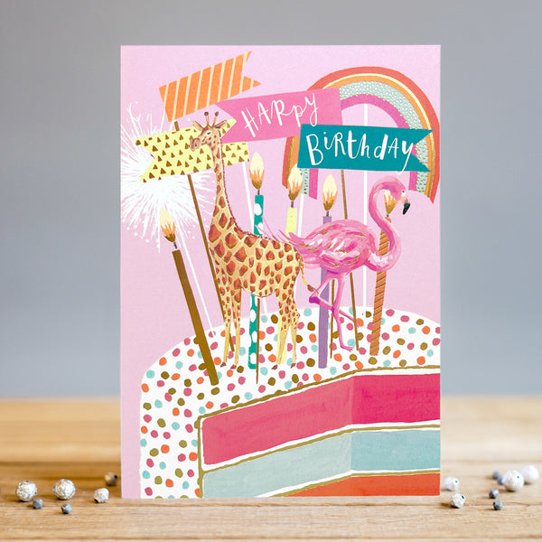 Louise Tiler Birthday Animal Cake Card