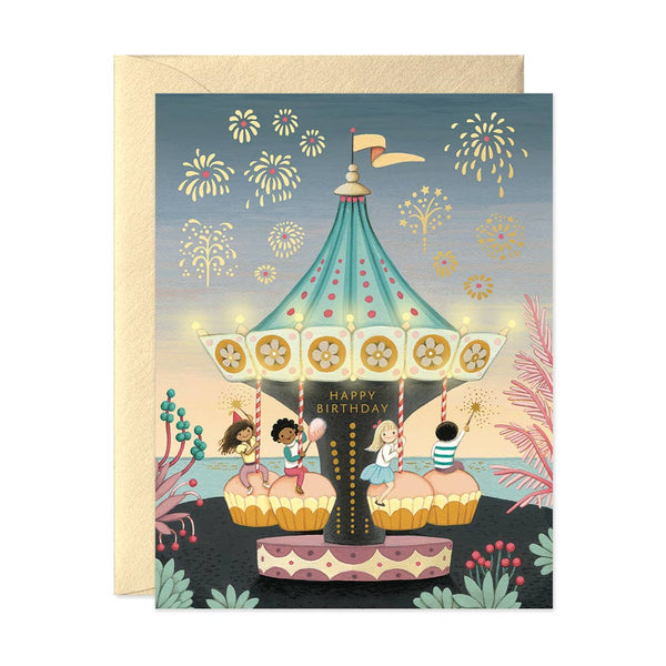 JooJoo Paper Carousel Birthday Card