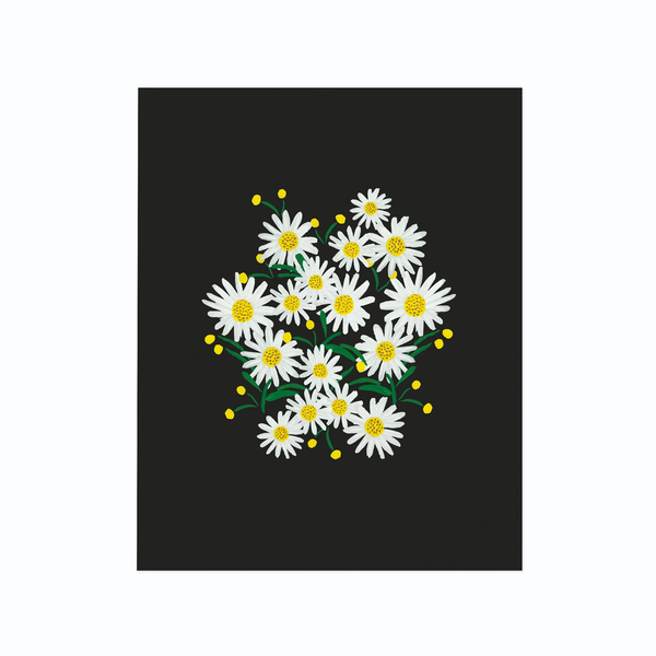 Rifle Paper Co. Daisies Charcoal Art Print