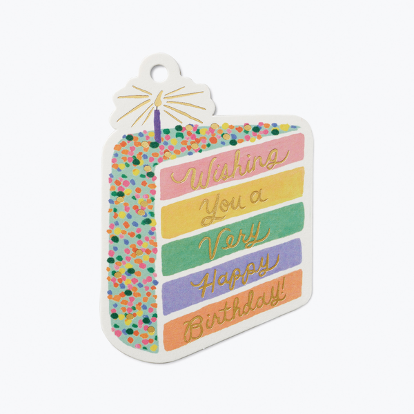 Rifle Paper Co. Die-Cut Gift Tags - Cake Slice