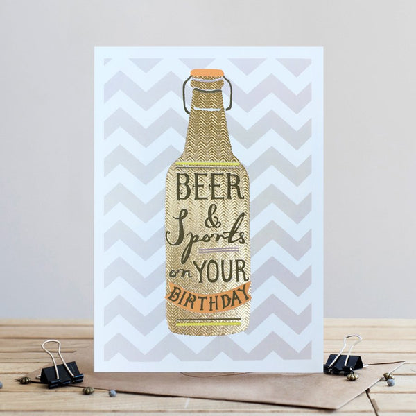 Louise Tiler Happy Birthday Beer Card