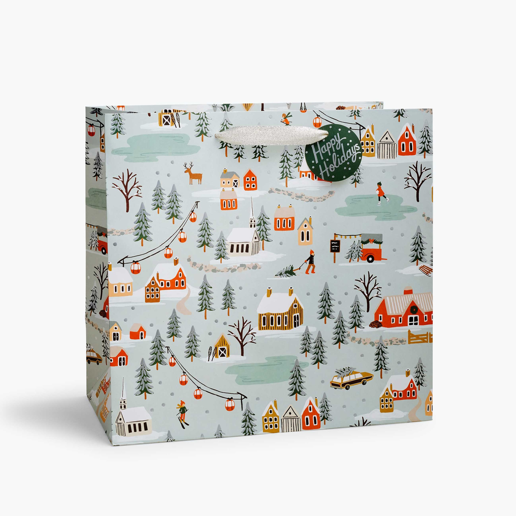 Rifle Paper Co. Christmas Gift Bags - Holiday Village