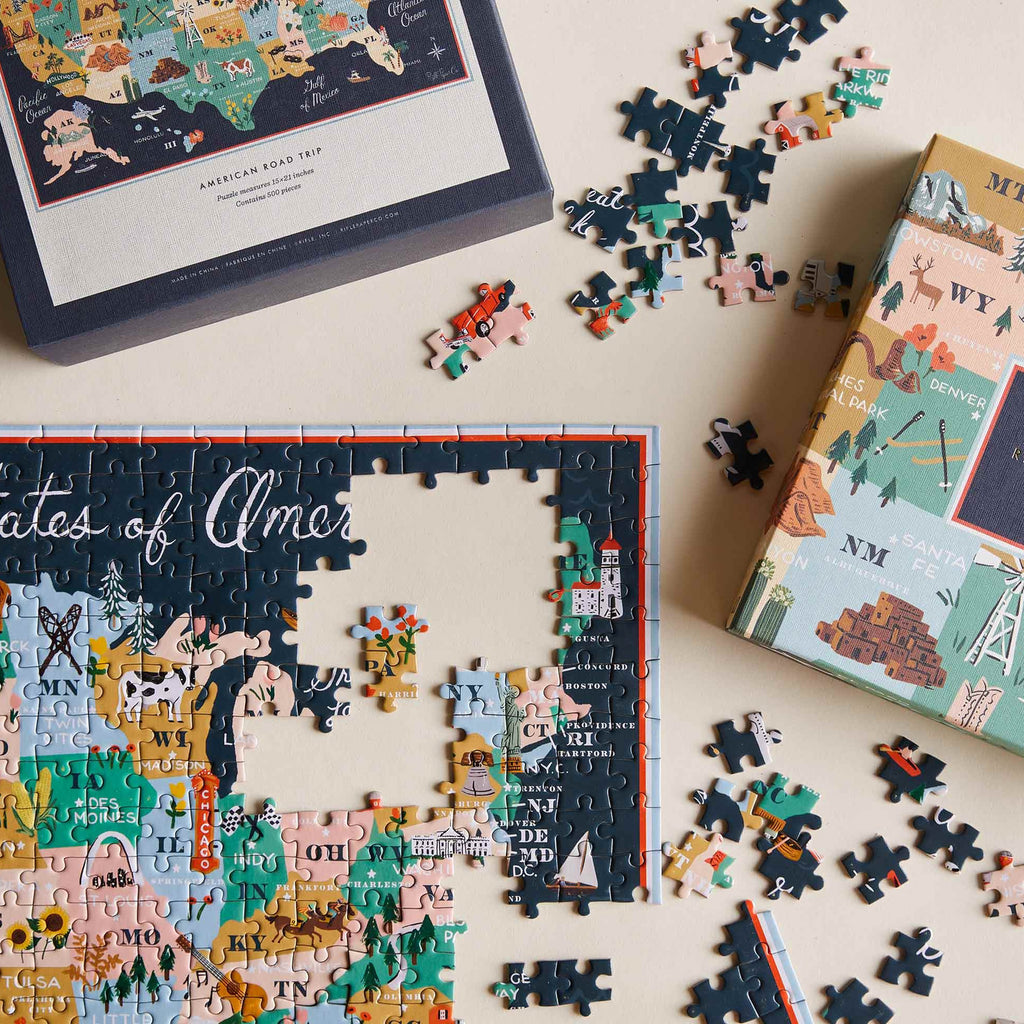 Rifle Paper Co. Jigsaw Puzzle - American Road Trip