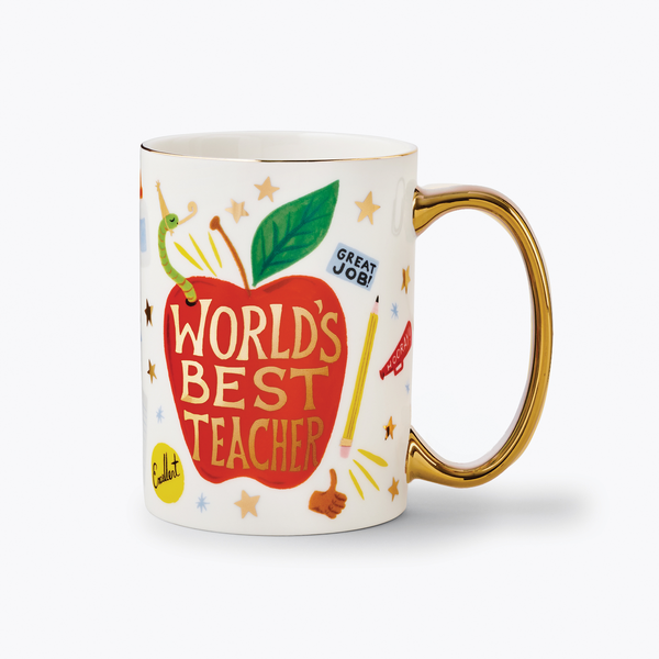 Rifle Paper Co. Porcelain Mug - World's Best Teacher