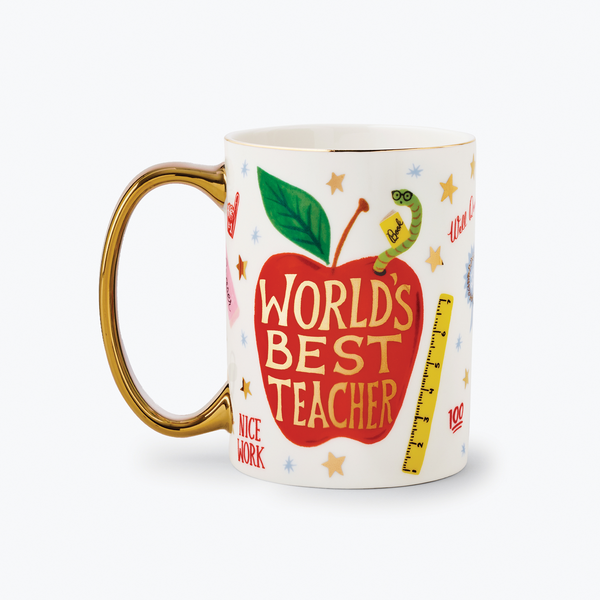 Rifle Paper Co. Porcelain Mug - World's Best Teacher