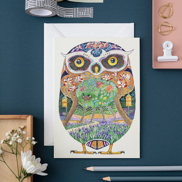 The DM Collection Owl In The Forrest Card