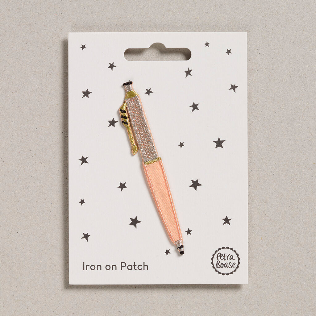 Petra Boase Iron on Patch - Ballpoint Pen Peach