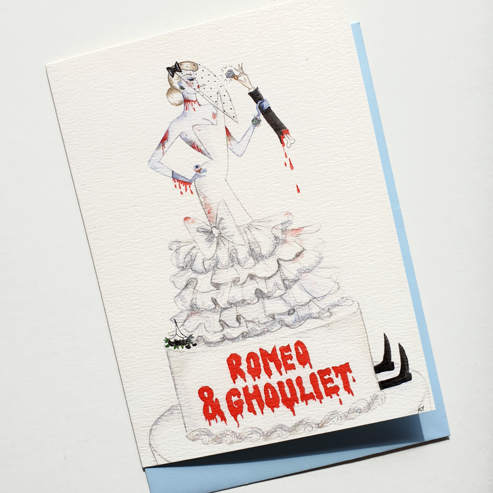 Andrea Kett Romeo & Ghouliet Halloween Card