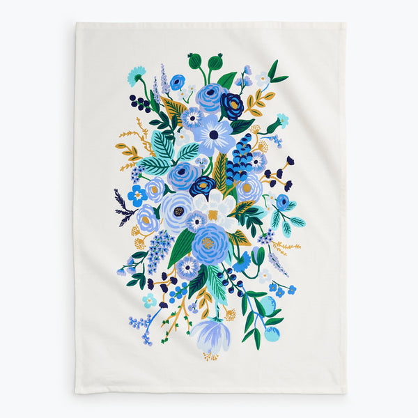 Rifle Paper Co. Garden Party Blue Tea Towel